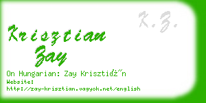 krisztian zay business card